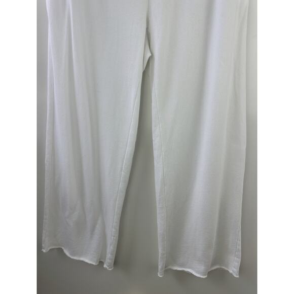 Eileen Fisher Lightweight Organic Cotton Terry Pant Easy Fit Crop Ankle White S - Picture 3 of 14